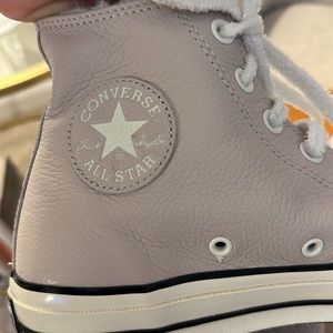 Leather Blush All Star High Top Converse